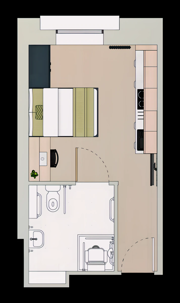 Fusion Brent Cross Town — Accessible Studio Standard Floors